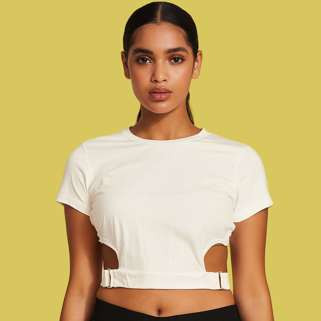 CROPED C/ DETALHE LATERAL BERSHKA