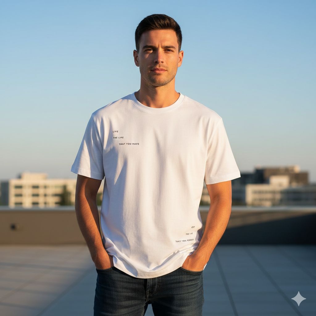 TSHIRT MASCULINA DENIM & FLOWERS TAM G