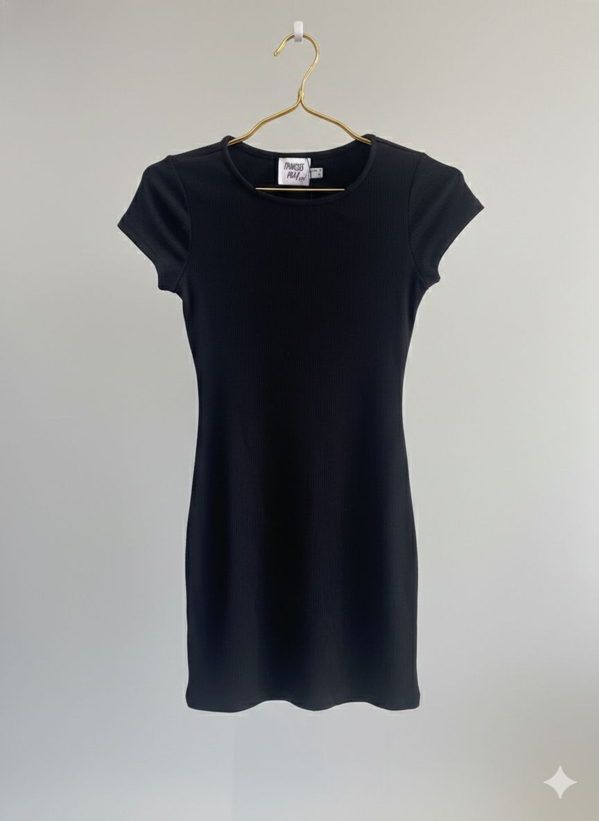 VESTIDO MALHA CANELADA PRINCESS POLLY TAM P