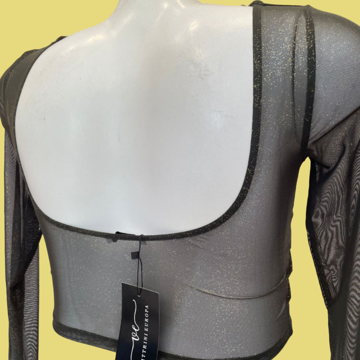 CROPED C/ BRILHO MANGA LONGA BERSHKA