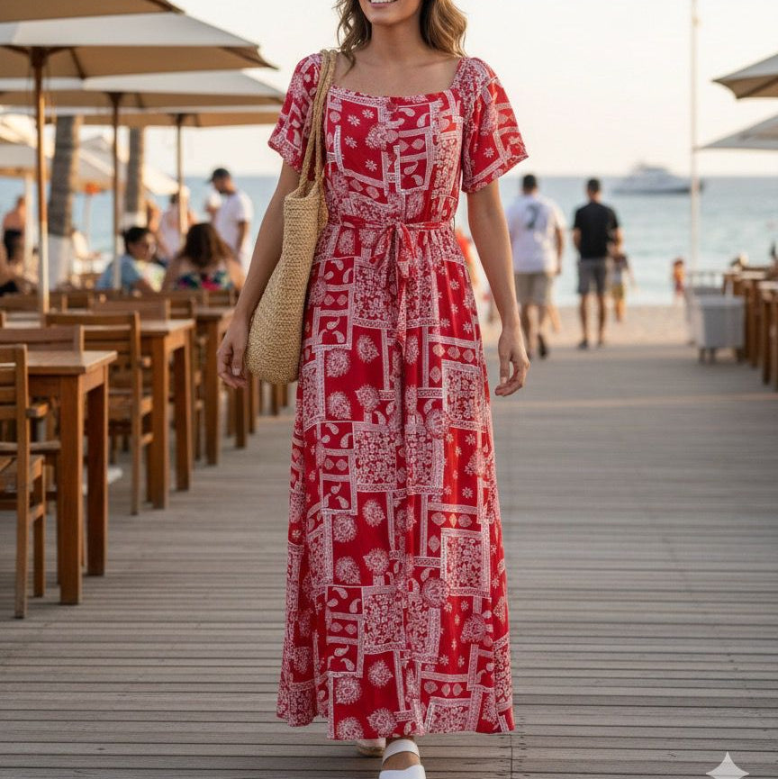 VESTIDO ESTAMPADO APRICOT