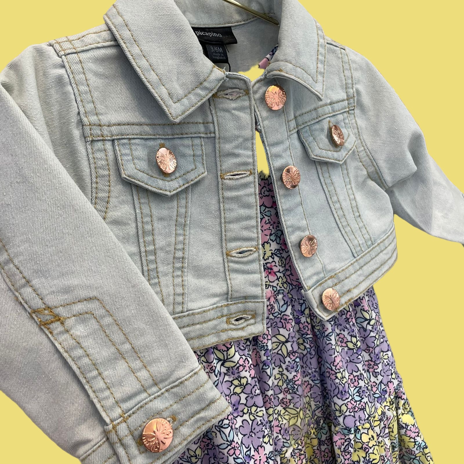 VESTIDO  C/ JAQUETA JEANS  PICAPINO