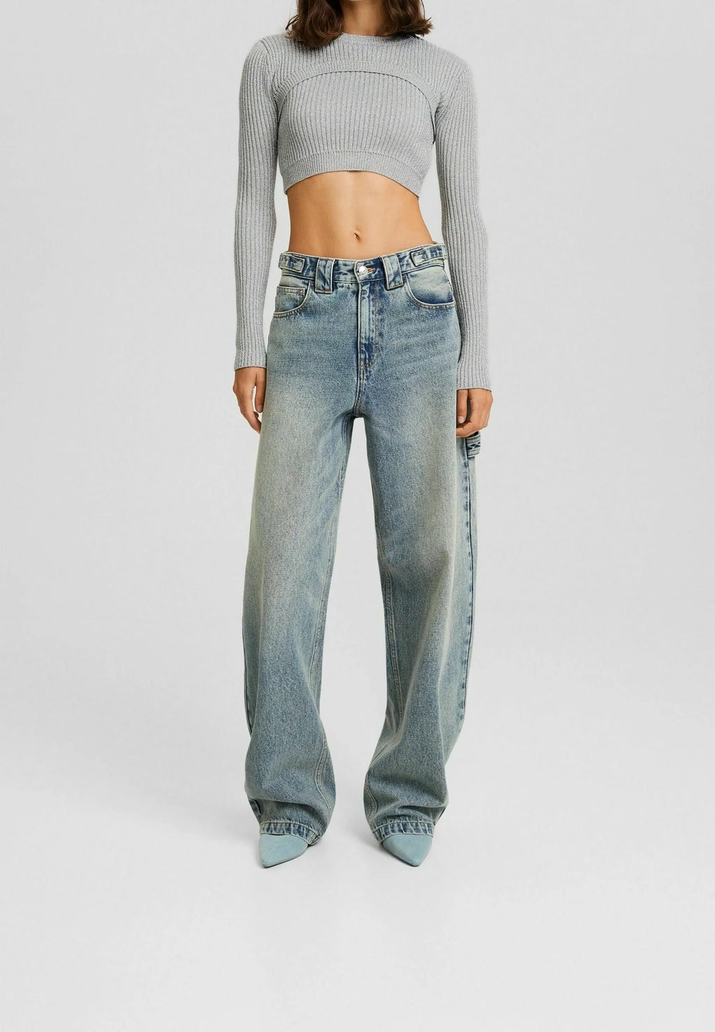 CROPPED MANGA LONGA BERSHKA