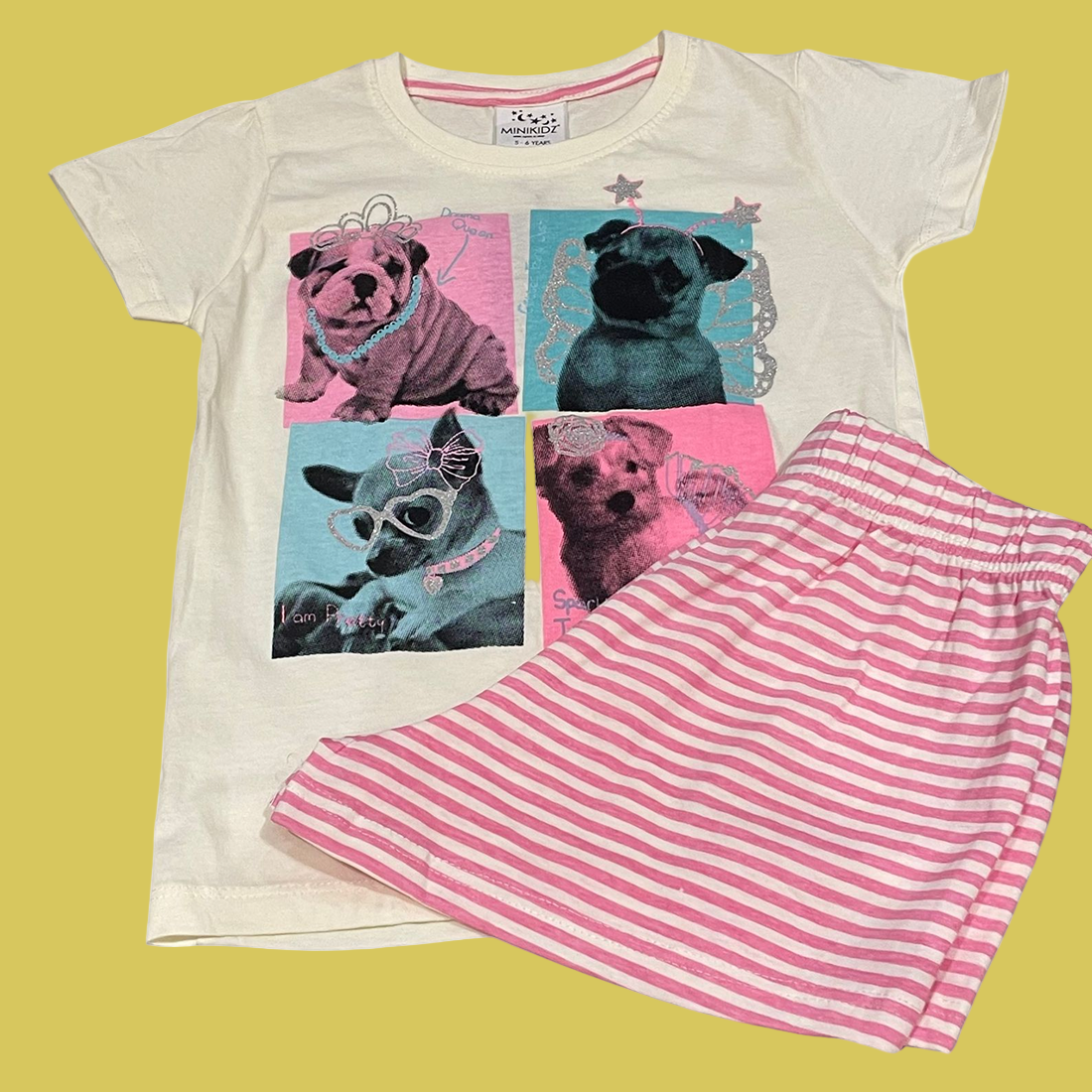 CONJUNTO FEMININO INFANTIL TSHIRT/SHORT MINIKIDZ